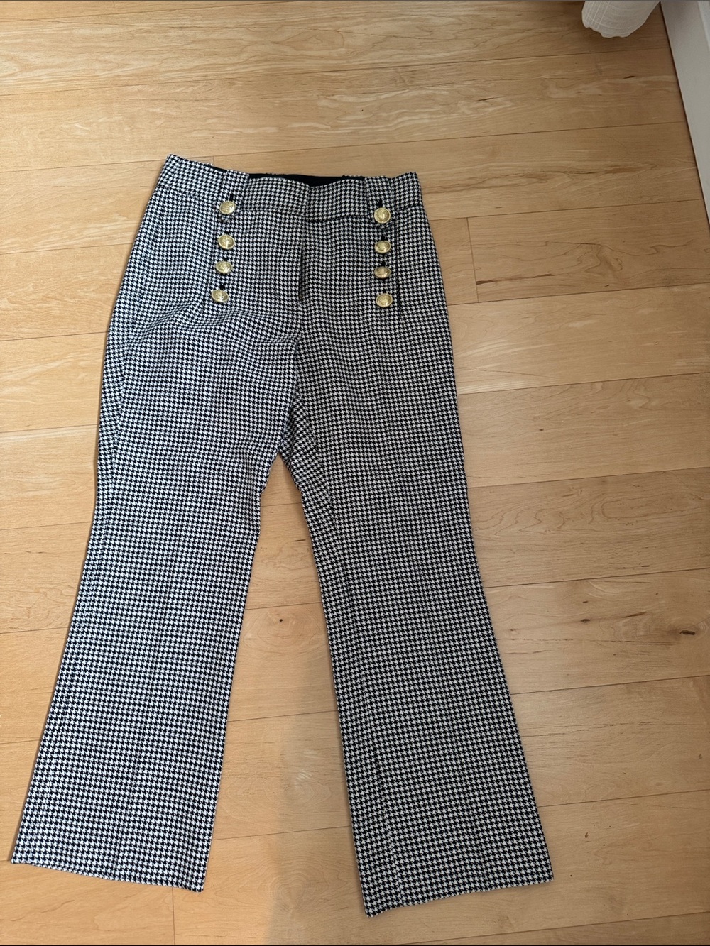 Derek Lam Black and White Houndstooth Pants size 4
